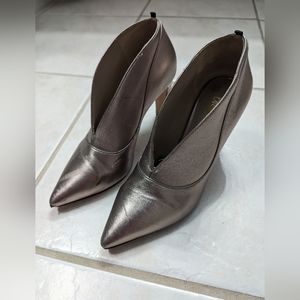 Boden Metallic Wide Heeled Booties